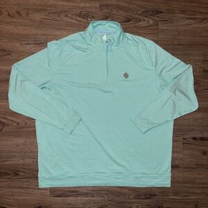 Johnnie-O Pullover Mens 2XL Teal Quarter Zip Performance Golf Tech Stretch